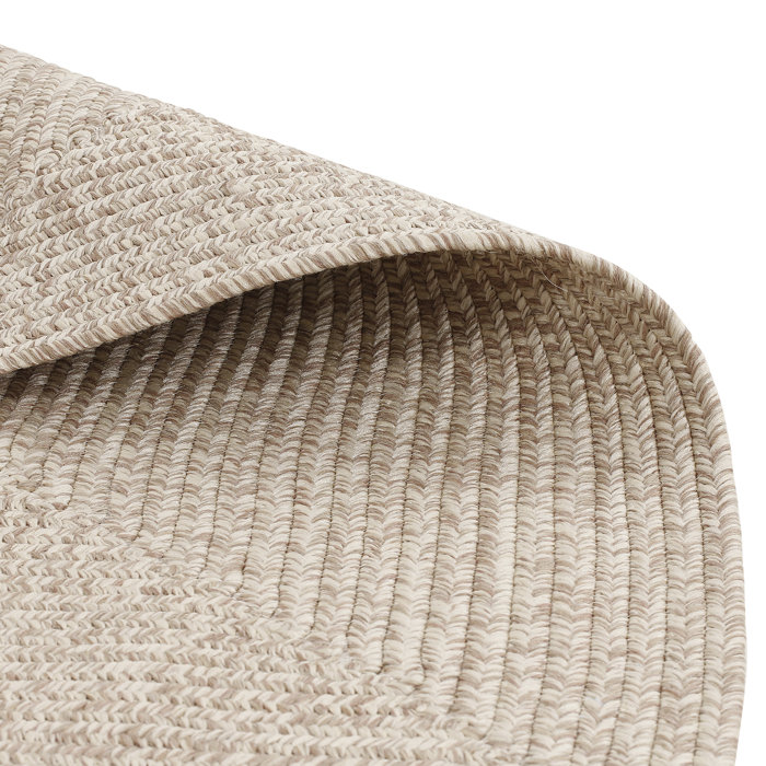 House of Hampton Bromsgrove Hand Braided Tan Indoor/Outdoor Rug